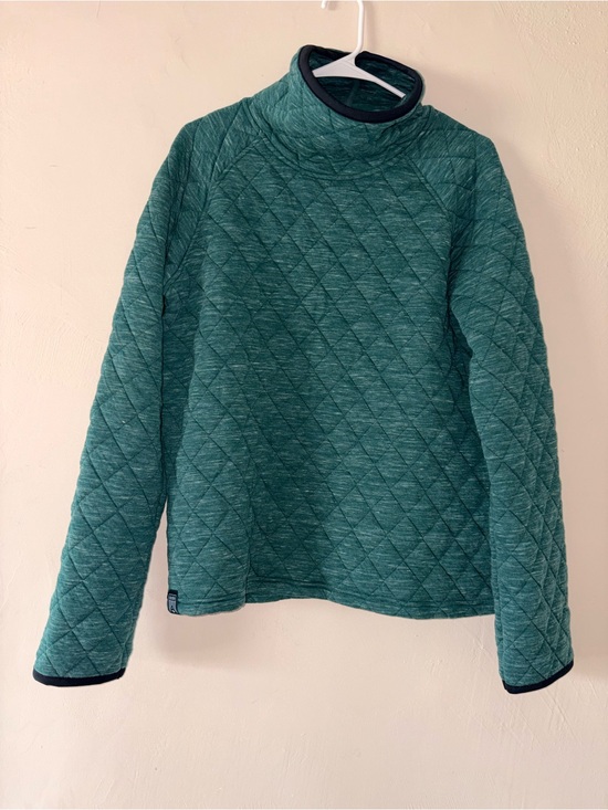 oiselle Sweaters - Oiselle Lauren Quilted Teal Turtleneck Sweatshirt - Women